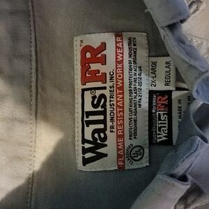 Walls FR long sleeve Button down Shirt 2x regular Faded blue